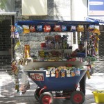 These little boats on Huerfanos always make me smile. They're mobile kiosks, but everyone always sets up in the same place.